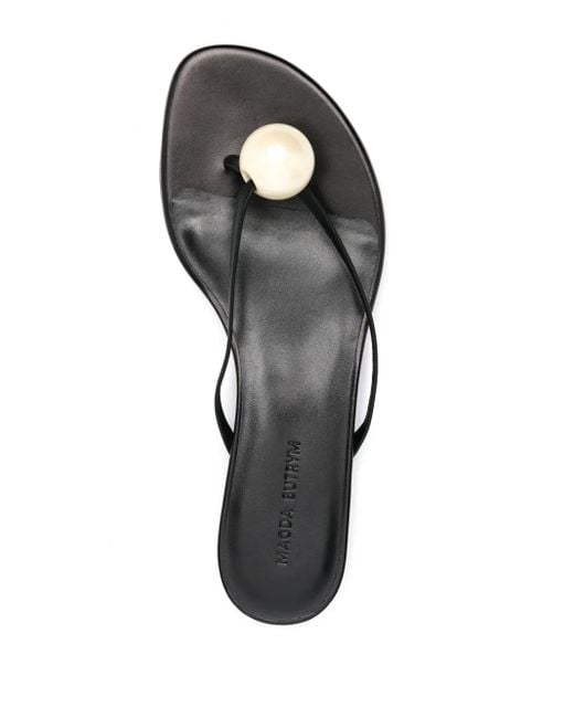 Magda Butrym パール レザーサンダル White
