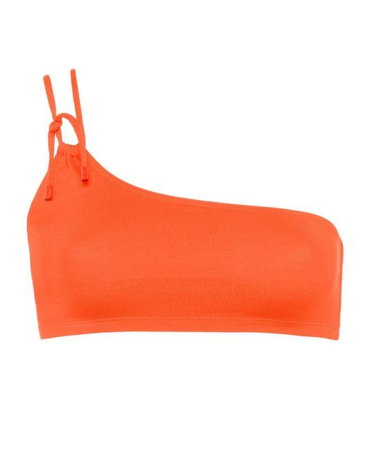 Eres Orange Bass One-shoulder Bikini Top