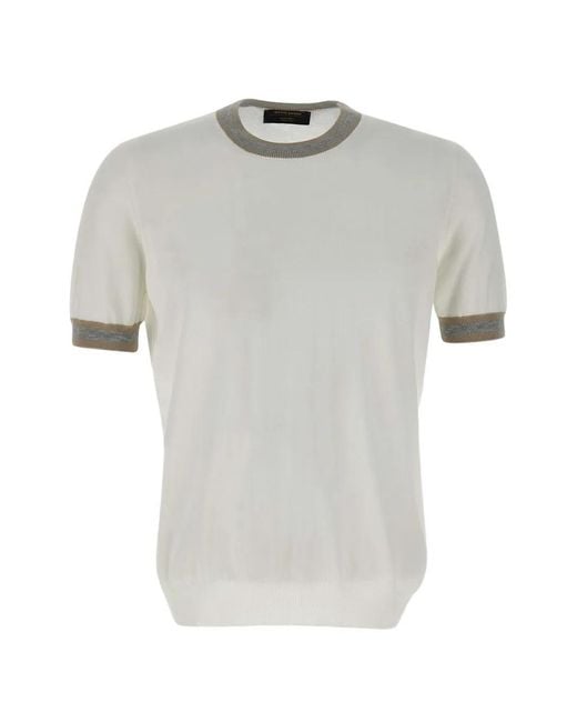 Gran Sasso Gray Short-Sleeve Crew-Neck T-Shirt for men