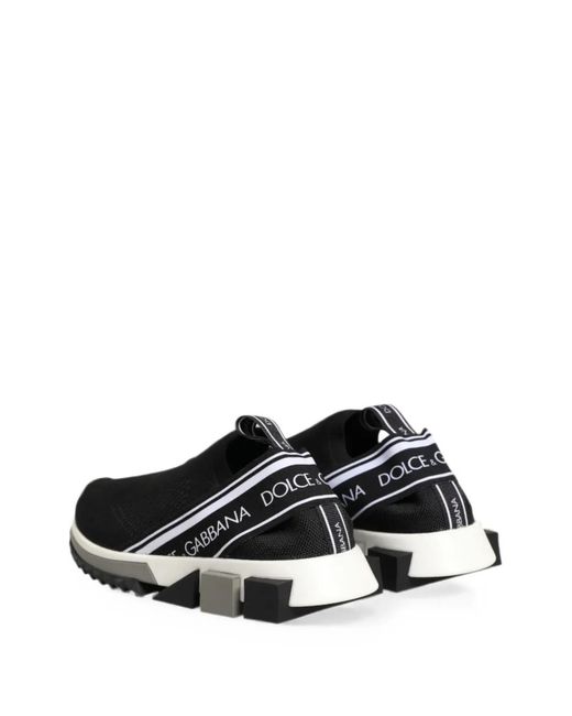 Dolce & Gabbana Black Sorrento Slip-On Sneakers