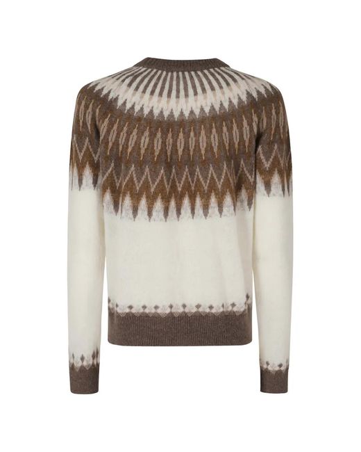 Roberto Collina White Patterned Sweater