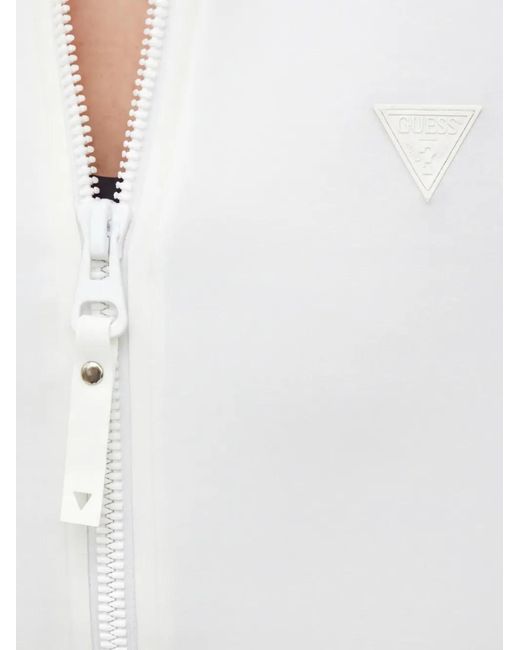 Guess White Logo-Appliqué Sweatshirt