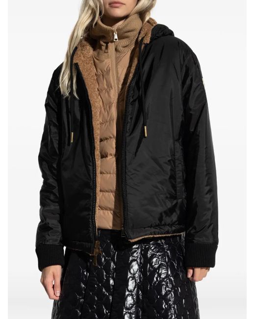 Moncler Brown Fleecejacke mit Kapuze