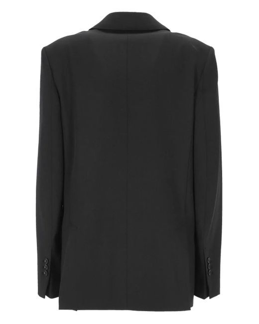 AMI Black Two-Button Padded-Shoulder Blazer