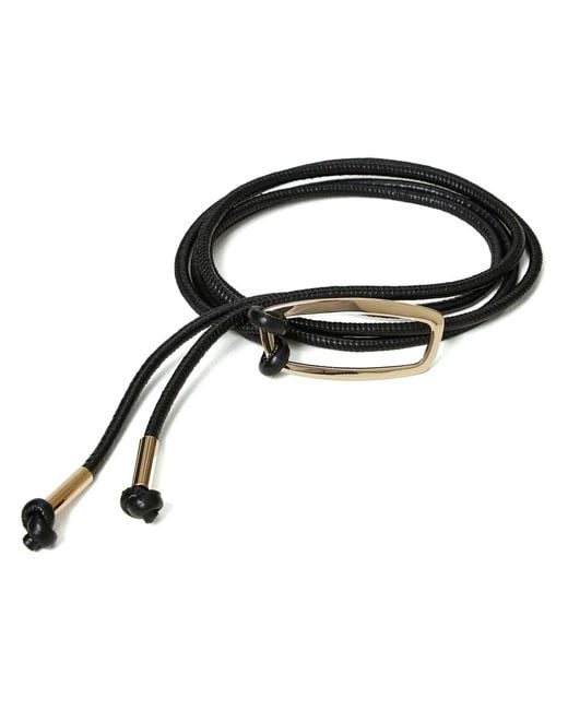 Twinset Black Logo Buckle Belt
