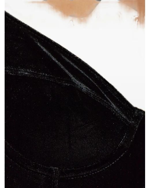 Vetements Black Velvet Long-Sleeve Bodysuit