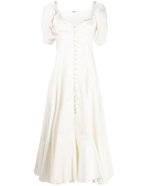 Cult Gaia Cotton Cut-out Midi Dress in White | Lyst Canada