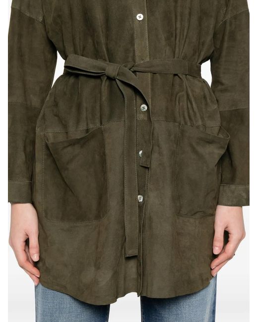 Giorgio Brato Green Patch-Pockets Long Shirt