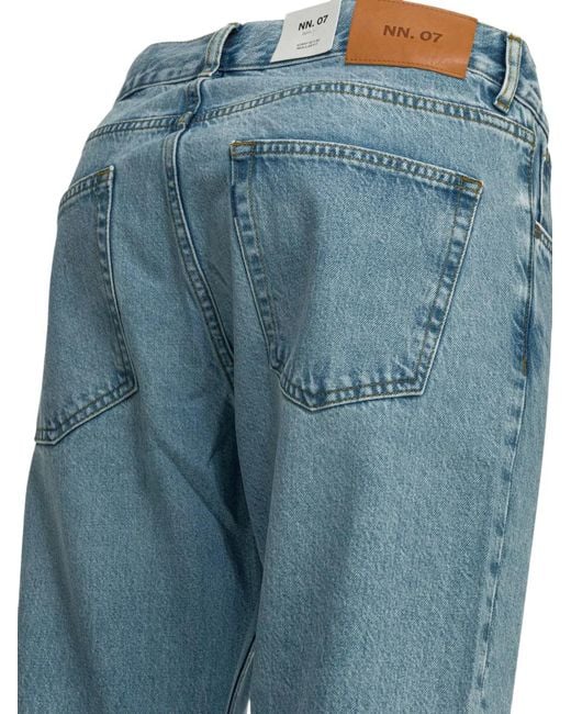 NN07 Blue Logo-Patch Denim Jeans for men