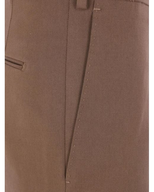 メンズ Incotex ボタンフライパンツ Brown