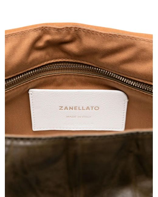 Borsa A Tracolla Postina Media di Zanellato in Brown