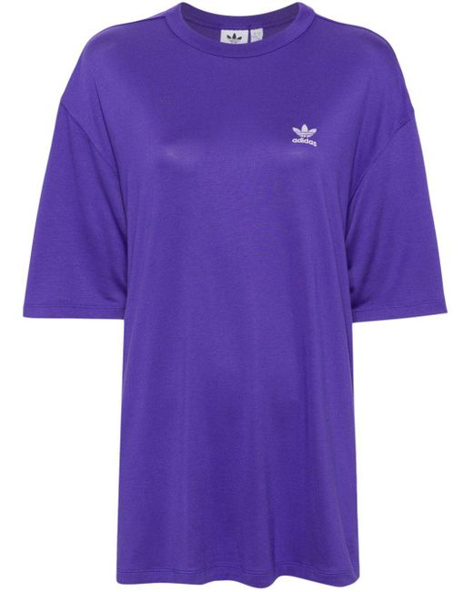 Camiseta Trefoil con aplique del logo Adidas de color Purple