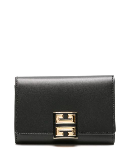 Portefeuille en cuir à plaque 4G Givenchy en coloris Black