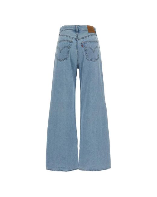 Levi's Blue Wide-Leg Button Jeans