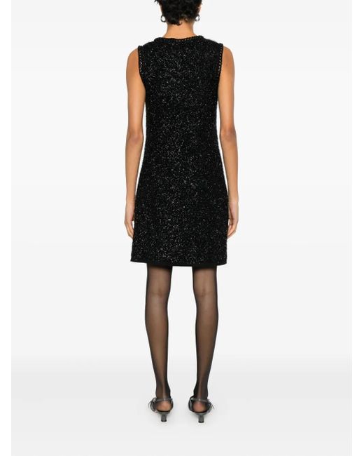 Cecilia Prado Black Neuza Beaded Sleeveless Dress