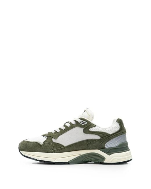 Autry Green Hyperway Panelled Suede Sneakers for men