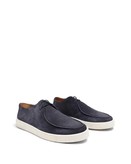Poche Paris Blue Derbies En Daim for men