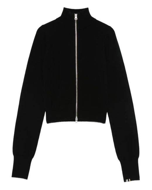 Extreme Cashmere ジップアップ スタンドカラーカーディガン Black