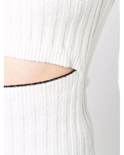 Proenza Schouler White Contrast-Trim Bouclé Cardigan