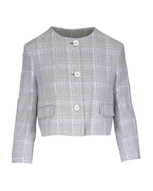 Kiton チェック ジャケット Gray