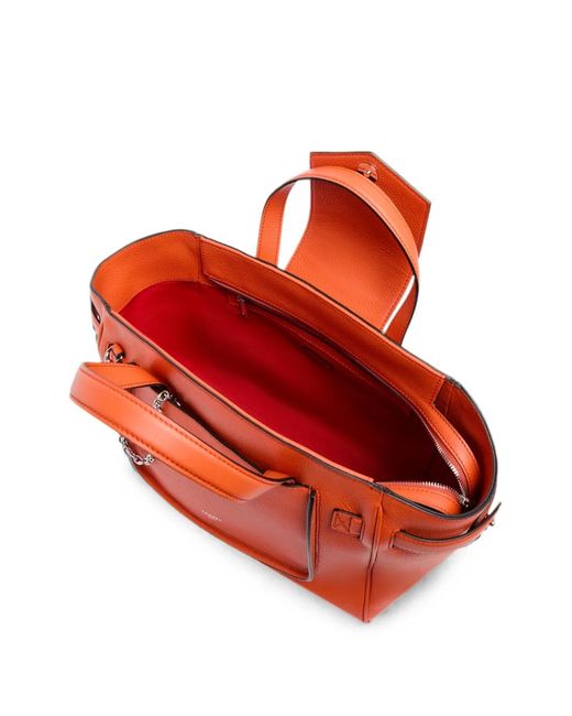 Lancel Orange Thea Tote Bag
