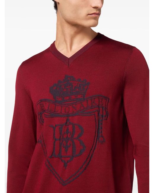 Billionaire Red Wool Pullover for men