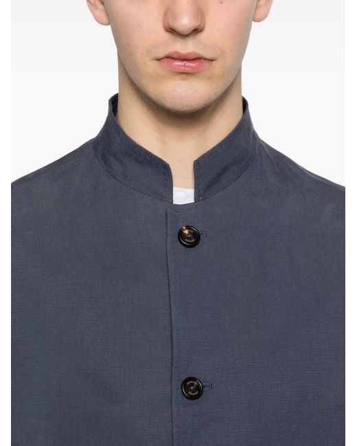 Eleventy Blue Button Single-Breasted Jacket for men
