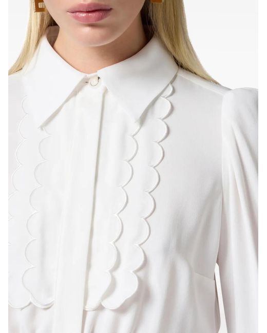 Elisabetta Franchi White Elegant Shirt With Rear Tie