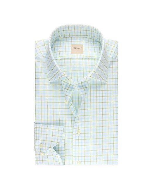 Stenstroms Blue Checked Oxford Shirt for men