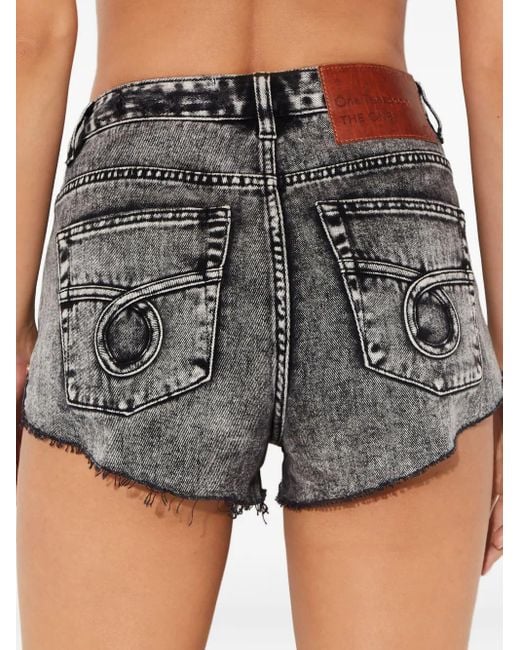 One Teaspoon Gray Lace-Up Shorts