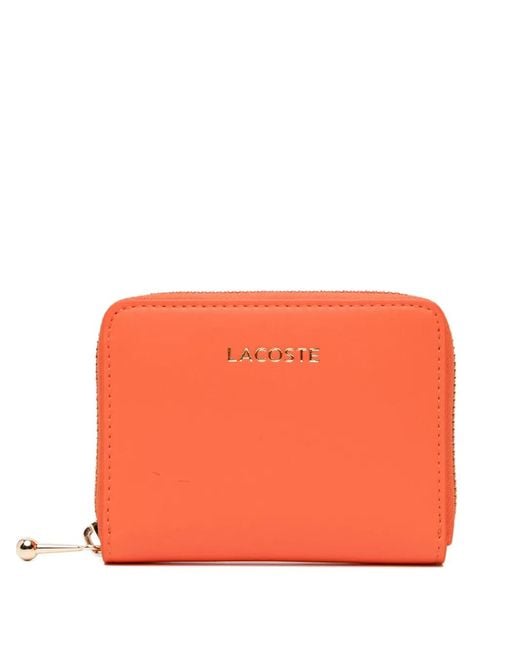 Lacoste Orange Logo-Print Wallet