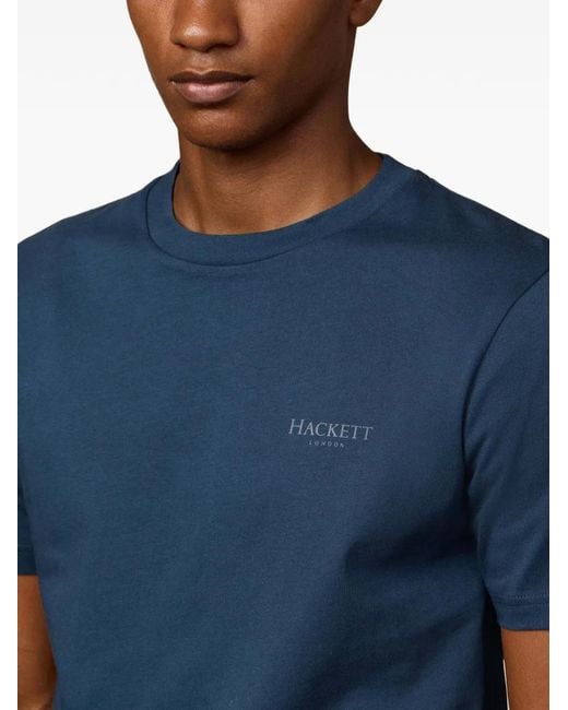 Hackett Blue Logo-Print T-Shirt for men