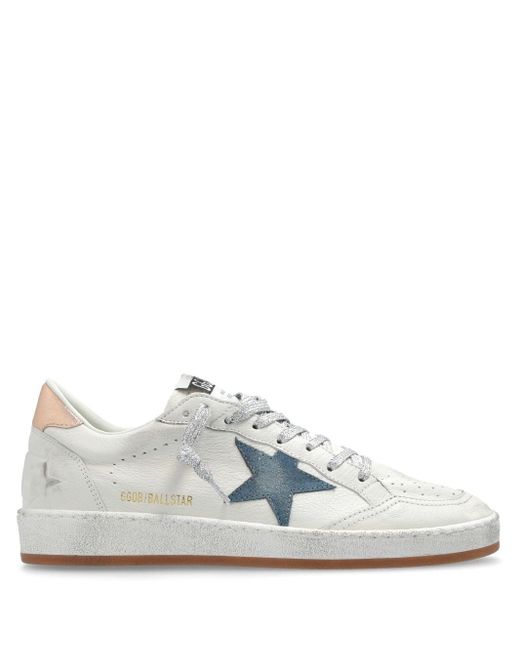 Golden Goose Deluxe Brand White Ball Star Sneakers im Used-Look