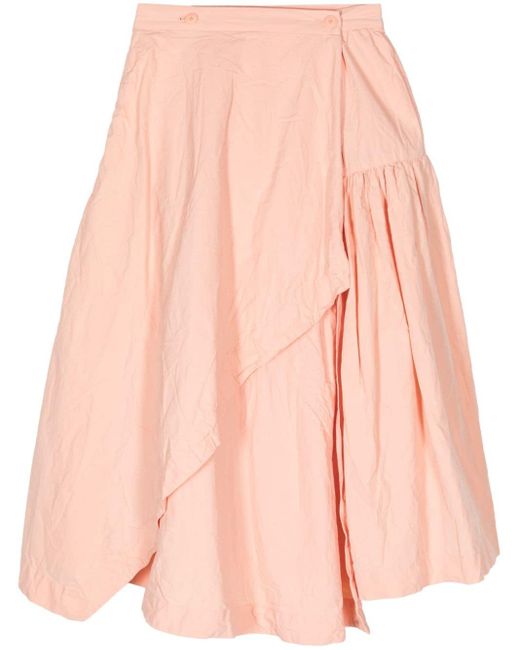 Casey Casey Pink Javeline Asymmetric Cotton Skirt