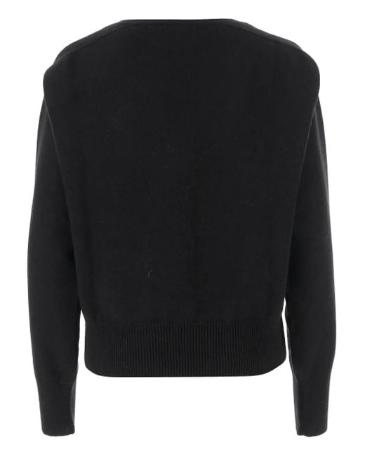 Sa Su Phi Black V-Neck Cashmere Sweater