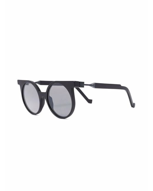 VAVA Eyewear Black Round-Frame Sunglasses