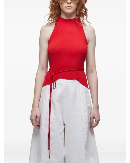 Osklen Red Plissé Top
