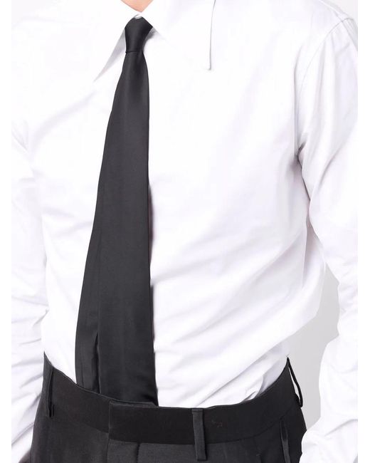 DSquared² White Pointed-Collar Cotton Shirt for men