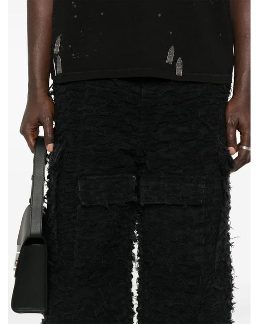 Who Decides War Black Husk Wide-Leg Trousers for men