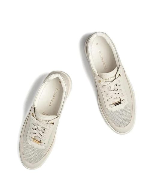 Filling Pieces White Mondo Aten Mesh-Detail Sneakers for men