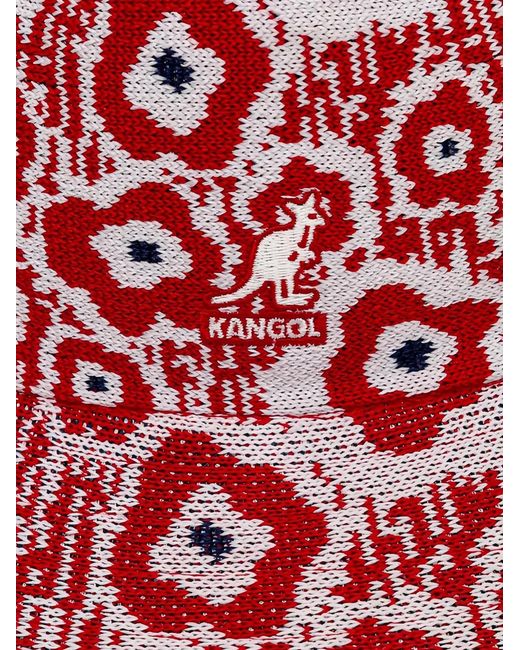 Kangol Red Floral-Pattern Bucket Hat