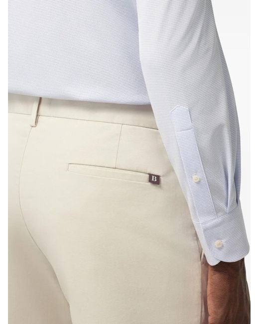 Boggi Natural Dart-Detail Trousers for men