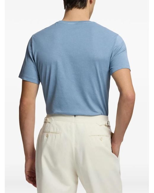 Ralph Lauren Blue Garment-Dyed Jersey T-Shirt for men