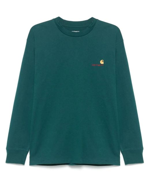 T-Shirt American Script di Carhartt in Green da Uomo