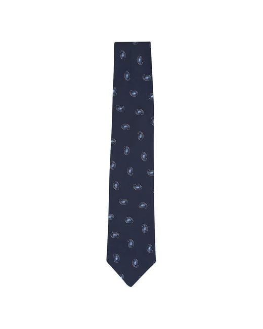 Paolo Albizzati Blue Paisley-Print Tie for men