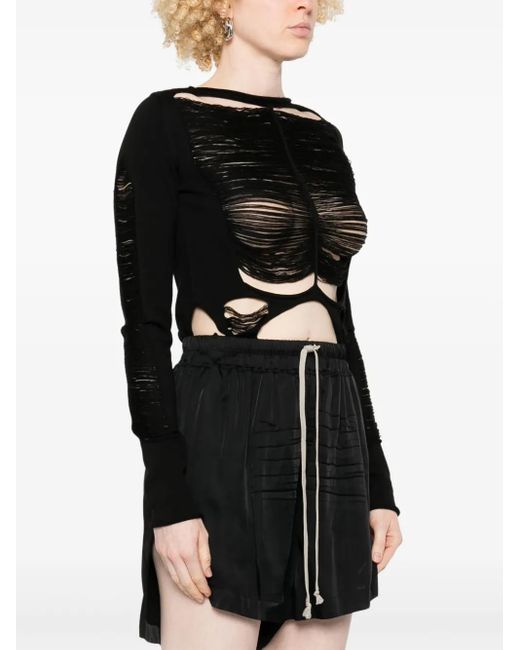 Rick Owens Black Wool Top