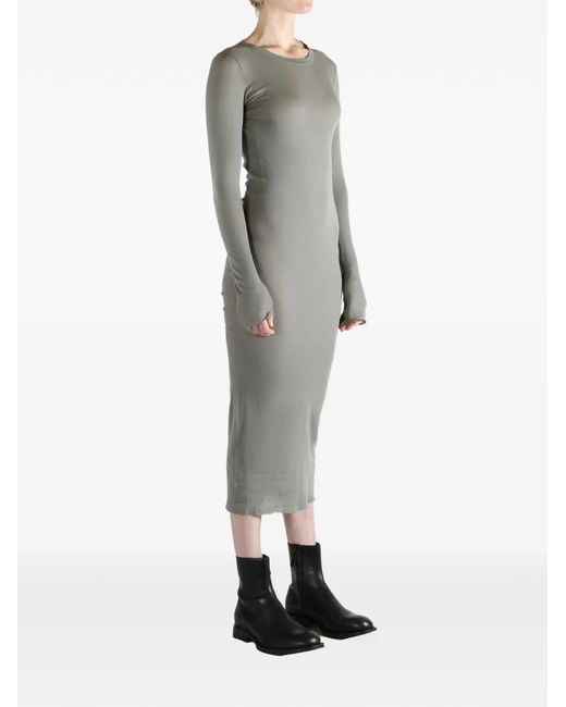 rick owens midi dress RICK OWENS Draped satin midi wrap dress