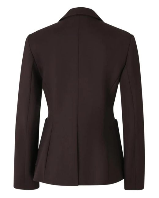 Dorothee Schumacher Black Notched-Lapel Single-Button Blazer