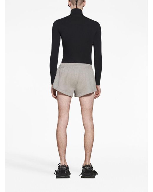 Balenciaga Gray Cotton Short Shorts