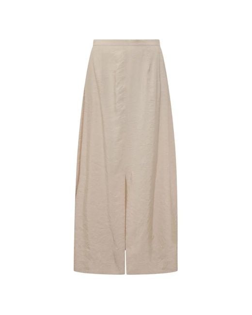 LE SULLY STUDIO White Slit Maxi Skirt